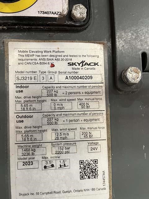 2023 Skyjack SJ3219E-15