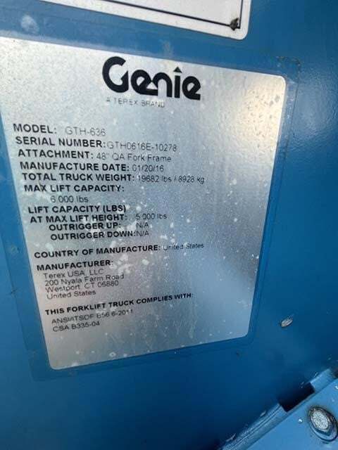 2016 Genie GTH-636-15