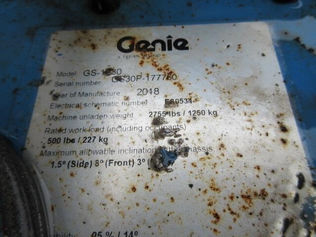 2018 Genie GS-1930-18