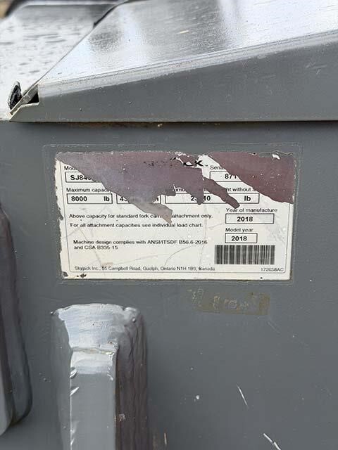 2018 Skyjack SJ843 TH-31