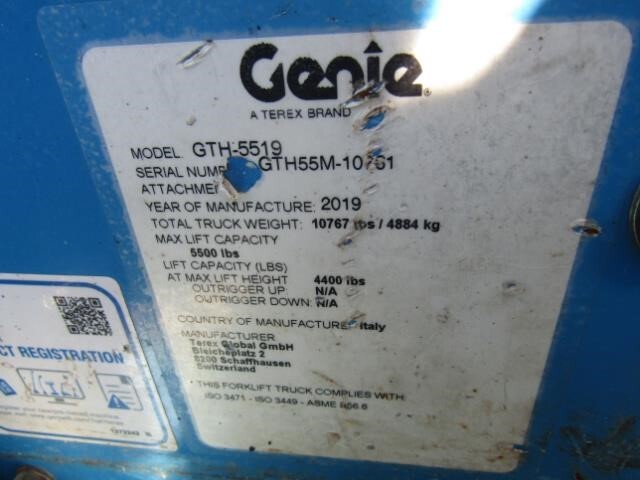 2019 Genie GTH-5519-18