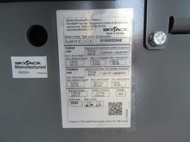 2025 Skyjack SJ3215E-26