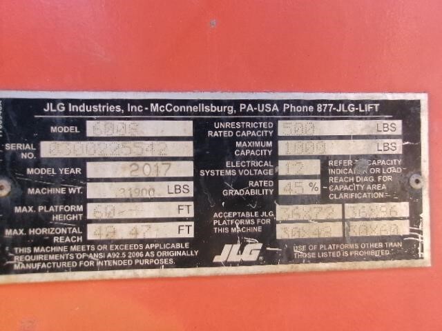 2017 JLG 600S-22