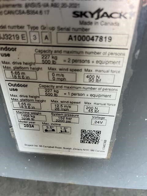 2024 Skyjack SJ3219E-15