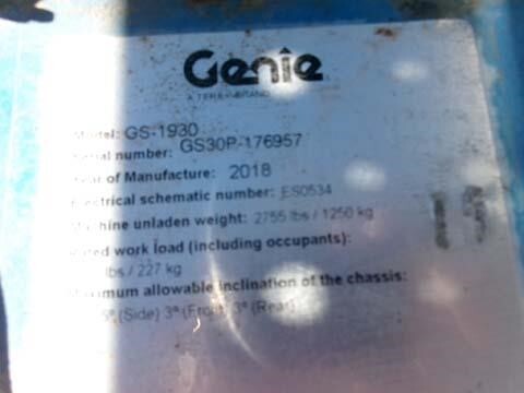2018 Genie GS-1930-14