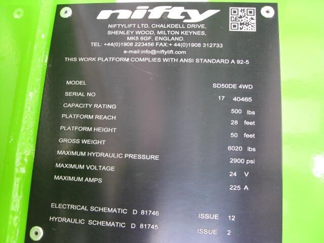 2026 Niftylift SD50-30