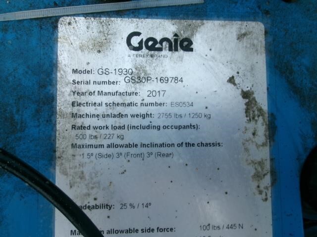 2017 Genie GS-1930-13
