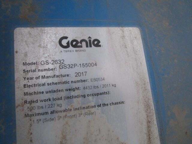 2017 Genie GS-2632-15