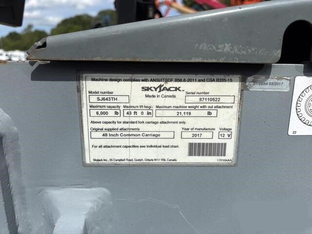 2017 Skyjack SJ643 TH-33