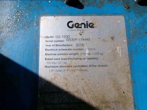 2018 Genie GS-1930-13
