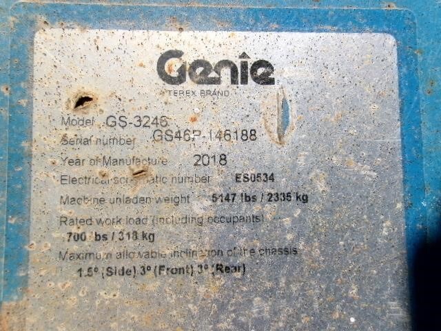 2018 Genie GS-3246-18
