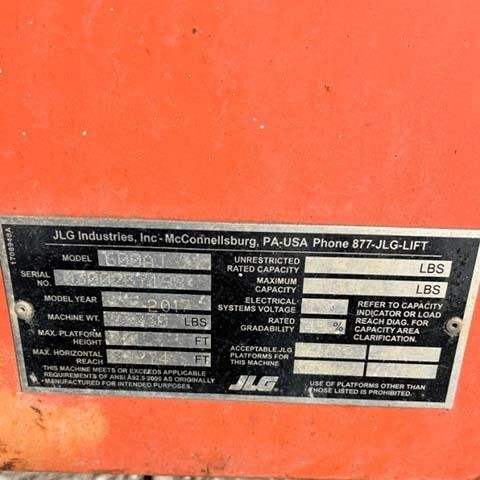 2017 JLG 600AJ-20