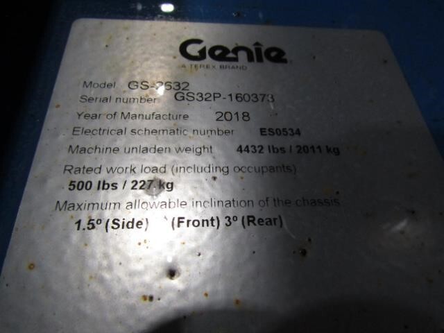 2018 Genie GS-2632-12