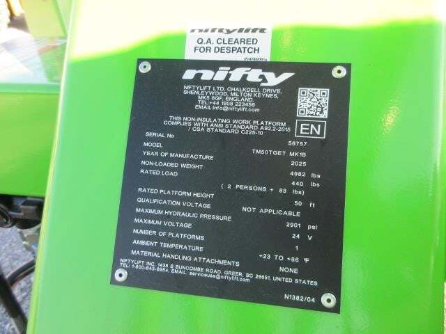 2026 Niftylift TM50-30