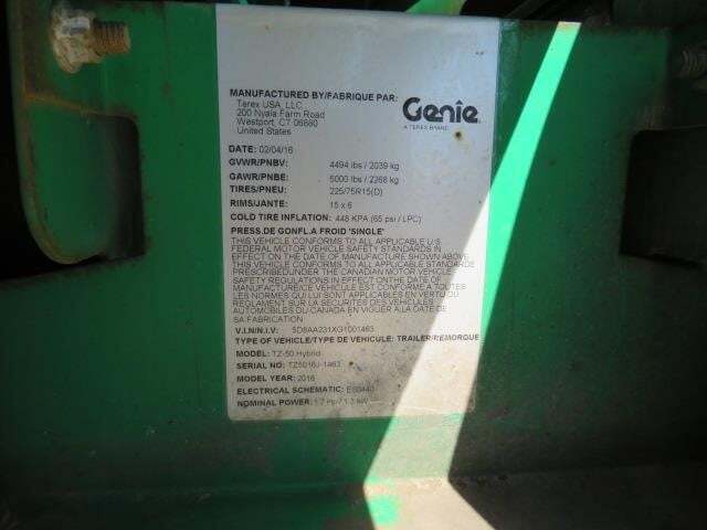 2016 Genie TZ-50-20