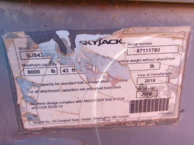 2019 Skyjack SJ843 TH-24