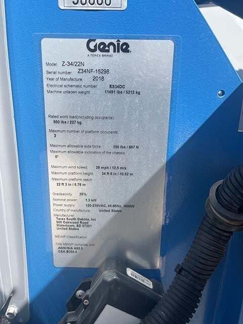 2018 Genie Z-34/22 N-16