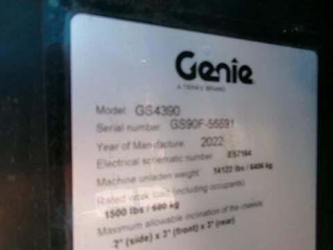 2022 Genie GS-4390 RT-20