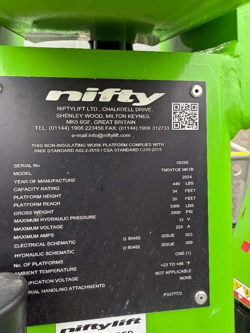 2024 Niftylift TM34T-8