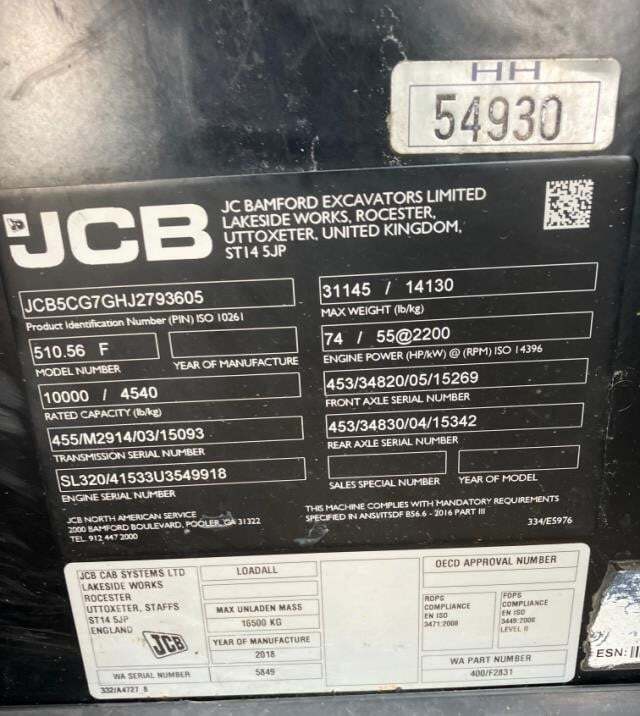 2019 JCB 510-56-6
