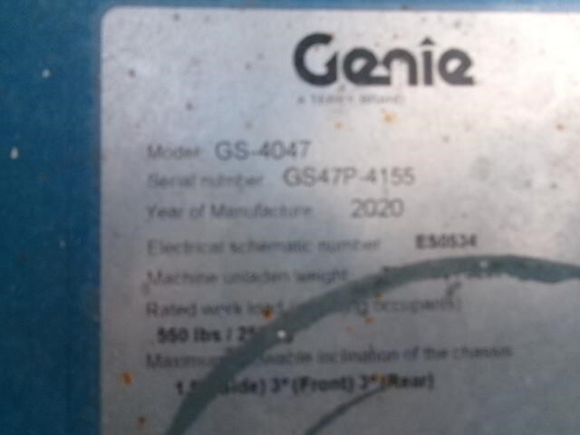 2020 Genie GS-4047-10