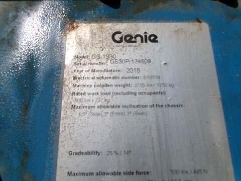 2018 Genie GS-1930-15