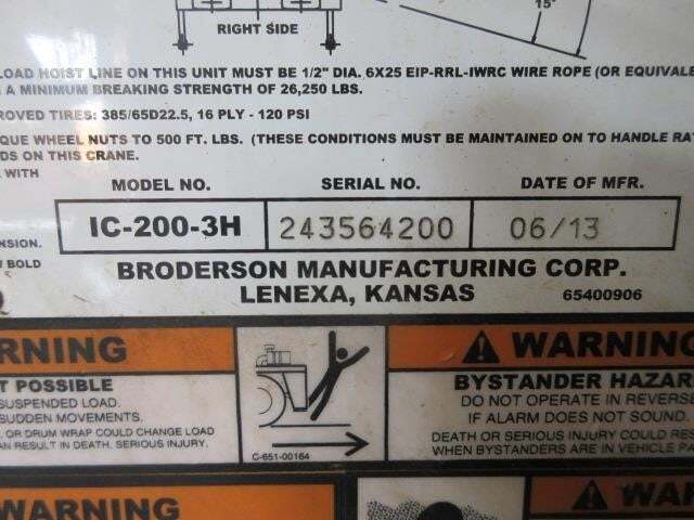 2013 Broderson IC-200-3H-31