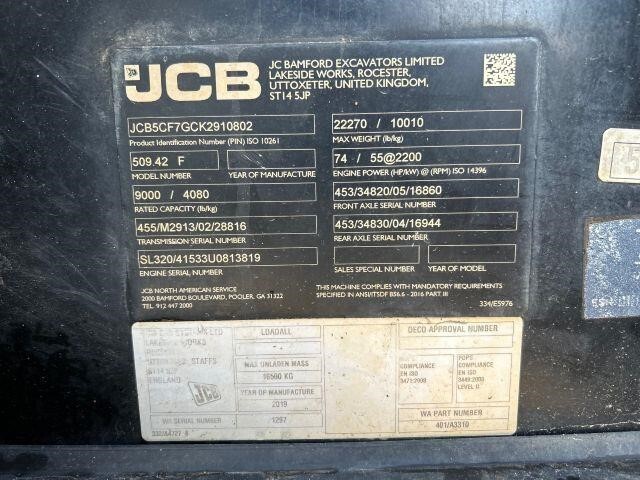 2019 JCB 509-42-6