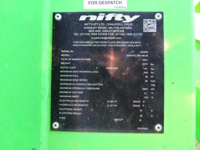 2021 Niftylift SD50-25