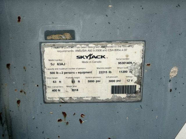 2018 Skyjack SJ63 AJ-8