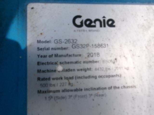 2018 Genie GS-2632-13