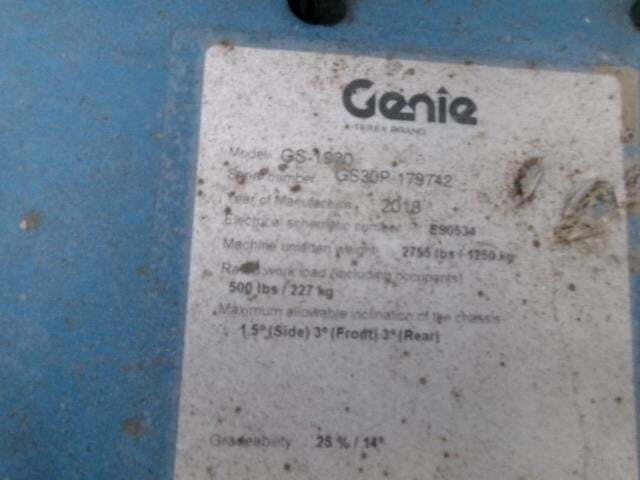 2018 Genie GS-1930-12