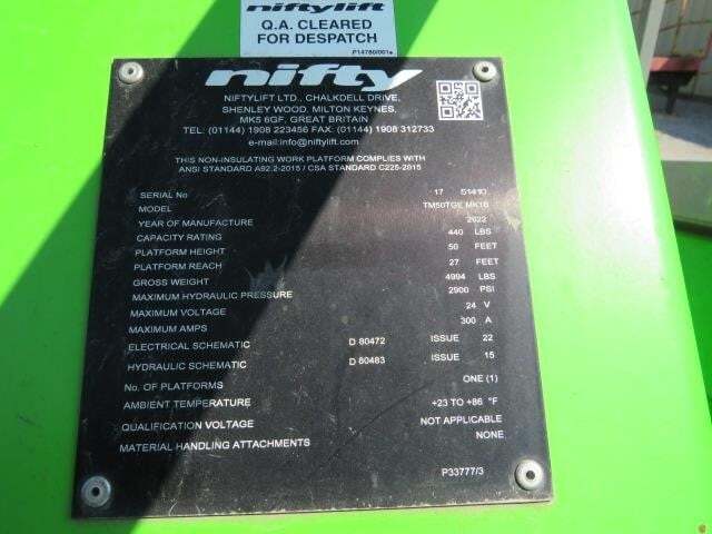 2022 Niftylift TM50-22