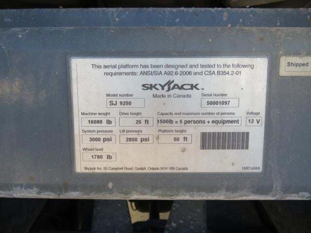 2013 Skyjack SJ9250 RT-17