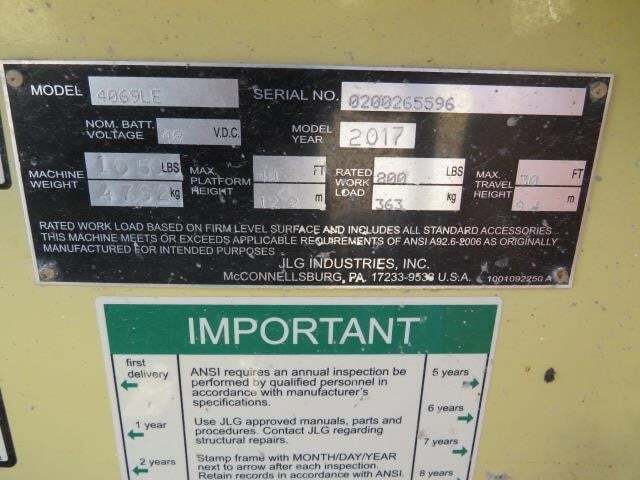 2017 JLG 4069LE-21