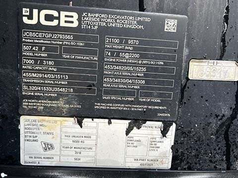 2019 JCB 507-42-6