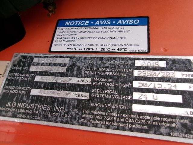 2018 JLG T500J-24