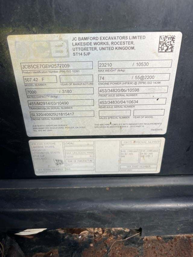 2017 JCB 507-42-20