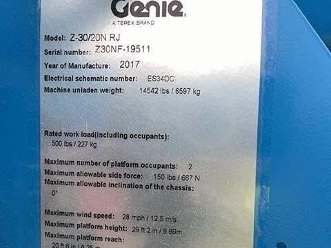 2017 Genie Z-30/20N RJ-33