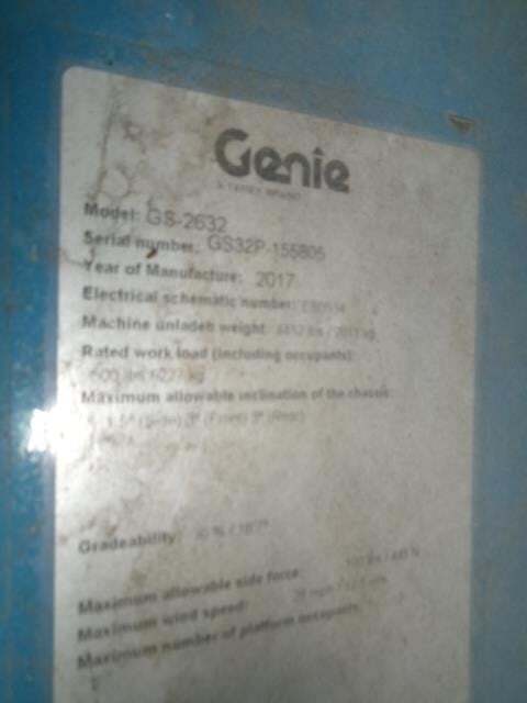 2017 Genie GS-2632-15