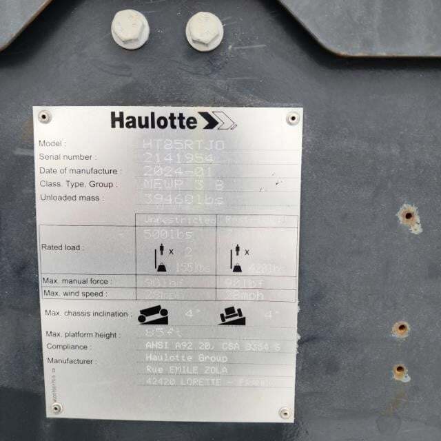 2024 Haulotte HT85RTJO-9