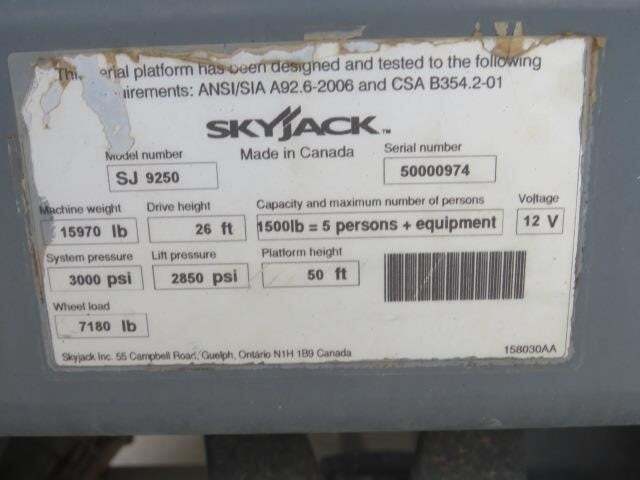 2013 Skyjack SJ9250 RT-24