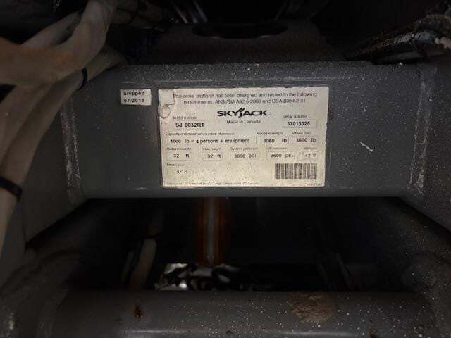 2018 Skyjack SJ-6832RT-16