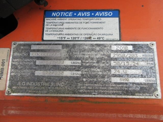 2018 JLG T500J-22