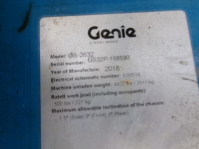 2018 Genie GS-2632-13
