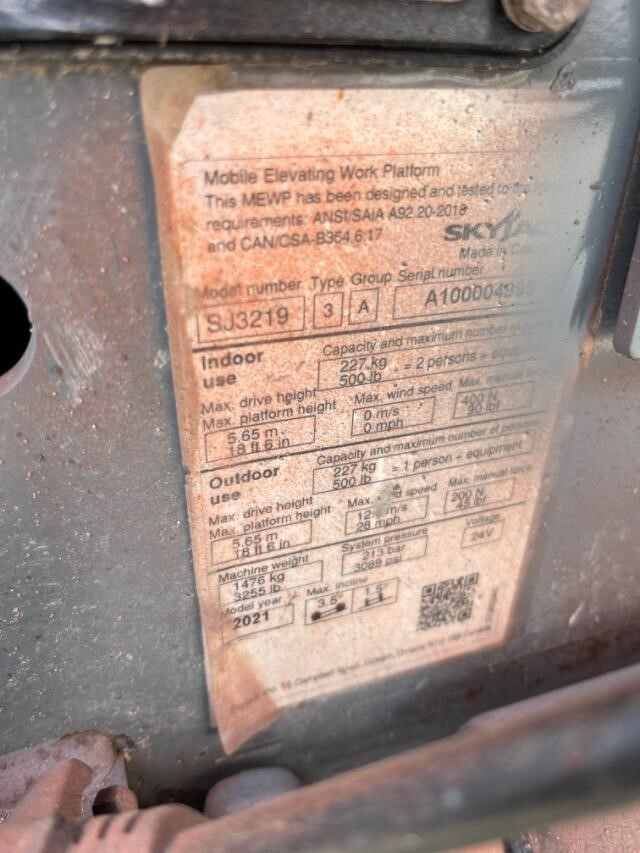 2021 Skyjack SJ3219-23