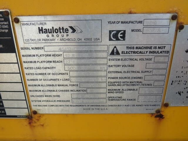 2018 Haulotte 4527A-20