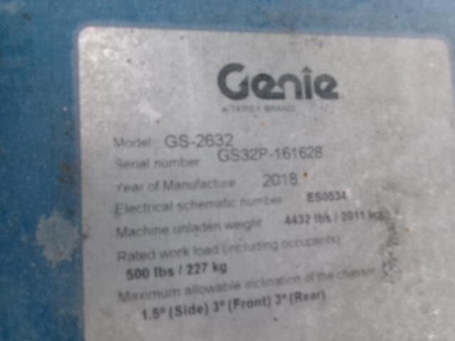 2018 Genie GS-2632-12