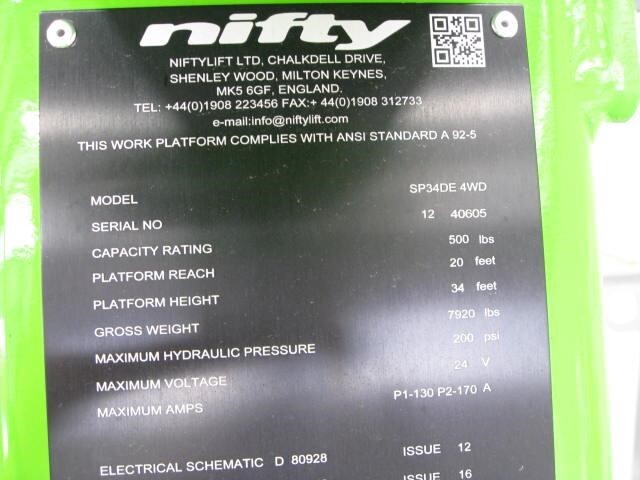 2026 Niftylift SP34 4x4-24