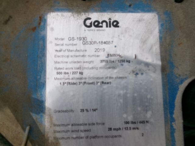 2019 Genie GS-1930-15